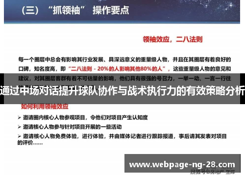 通过中场对话提升球队协作与战术执行力的有效策略分析 通过中场对话提升球队协作与战术执行力的有效策略分析
